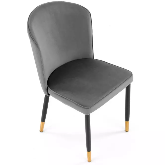 Stolička K446 Velvet/Kov Šedá