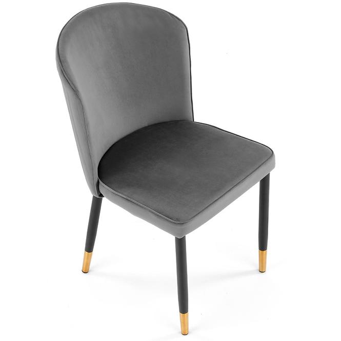 Stolička K446 Velvet/Kov Šedá