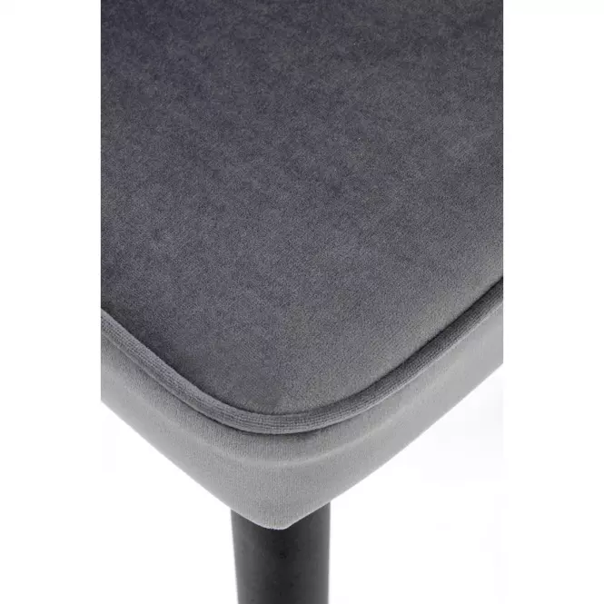 Stolička K446 Velvet/Kov Šedá
