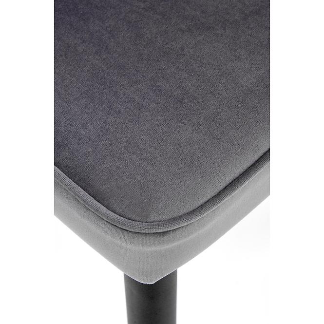 Stolička K446 Velvet/Kov Šedá