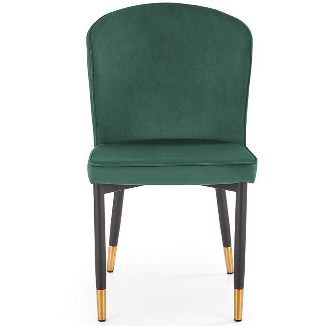 Stolička K446 Velvet/Kov Tmavozelený