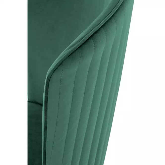 Stolička K446 Velvet/Kov Tmavozelený
