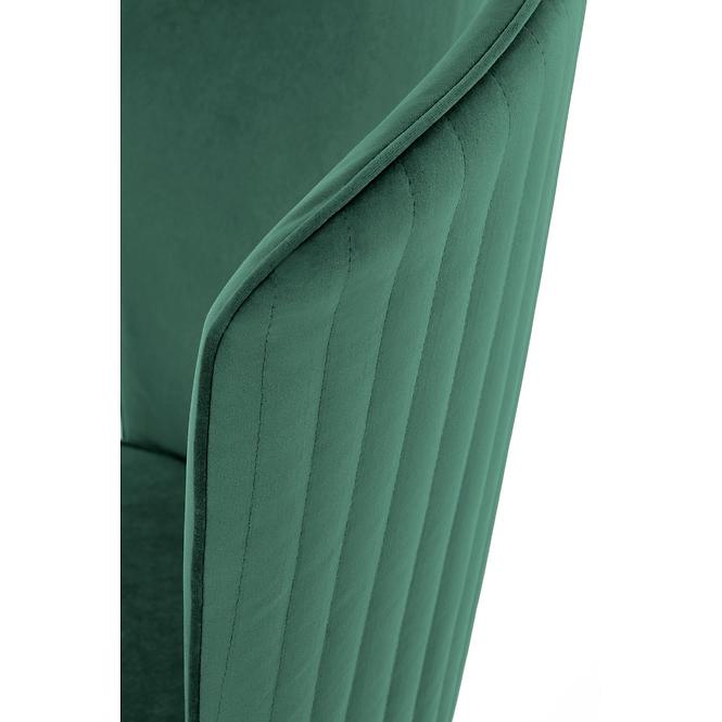 Stolička K446 Velvet/Kov Tmavozelený