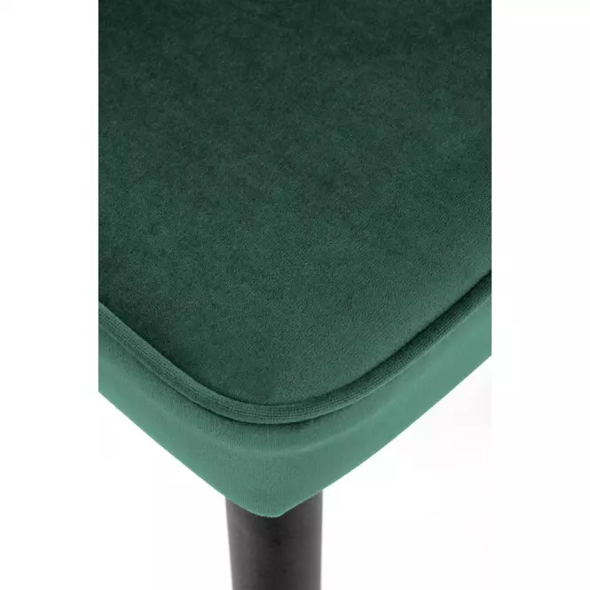 Stolička K446 Velvet/Kov Tmavozelený