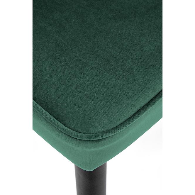 Stolička K446 Velvet/Kov Tmavozelený