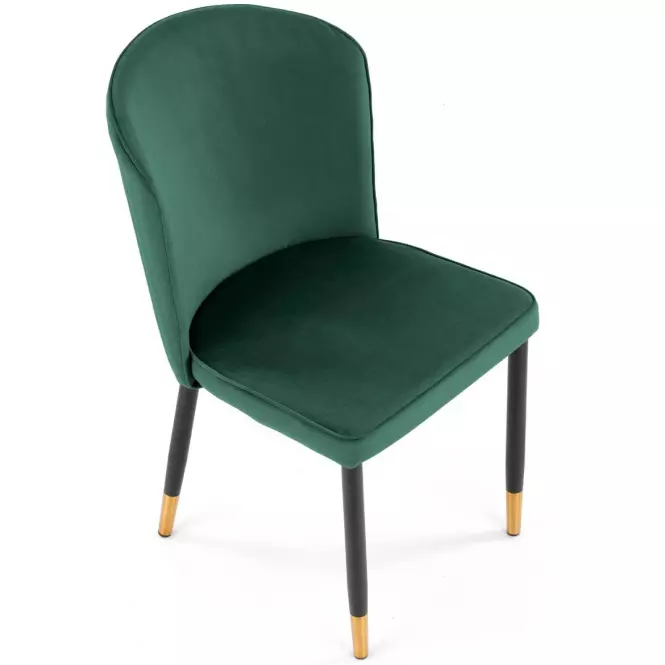 Stolička K446 Velvet/Kov Tmavozelený