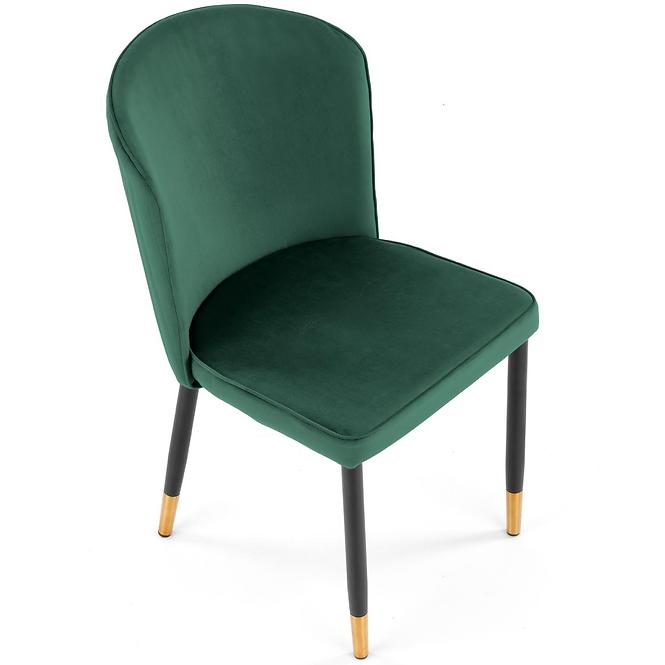 Stolička K446 Velvet/Kov Tmavozelený