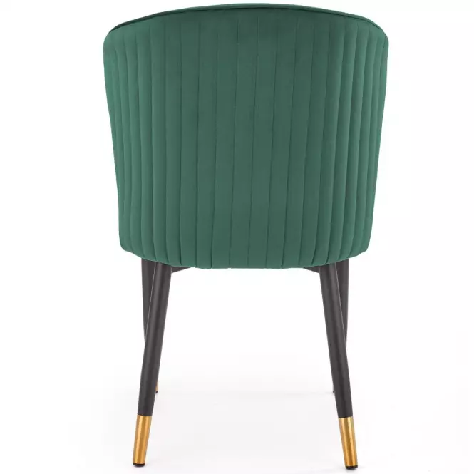 Stolička K446 Velvet/Kov Tmavozelený