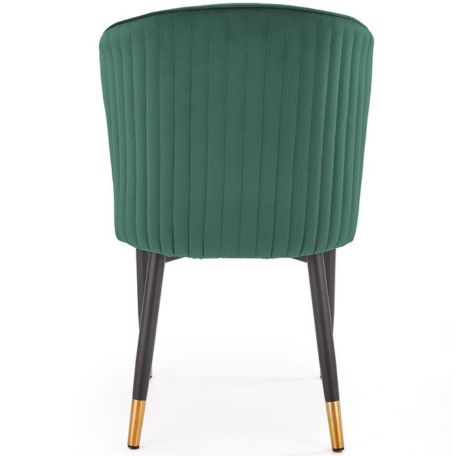 Stolička K446 Velvet/Kov Tmavozelený