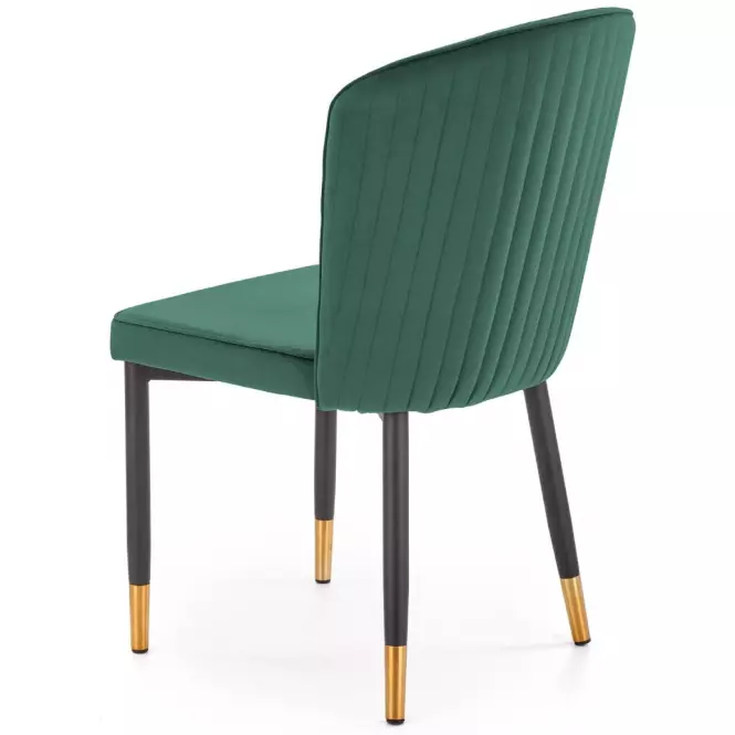 Stolička K446 Velvet/Kov Tmavozelený