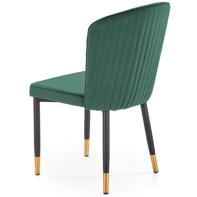 Stolička K446 Velvet/Kov Tmavozelený