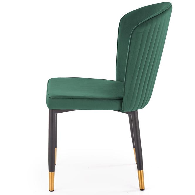 Stolička K446 Velvet/Kov Tmavozelený