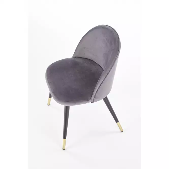Stolička K315 Velvet/Kov Šedá