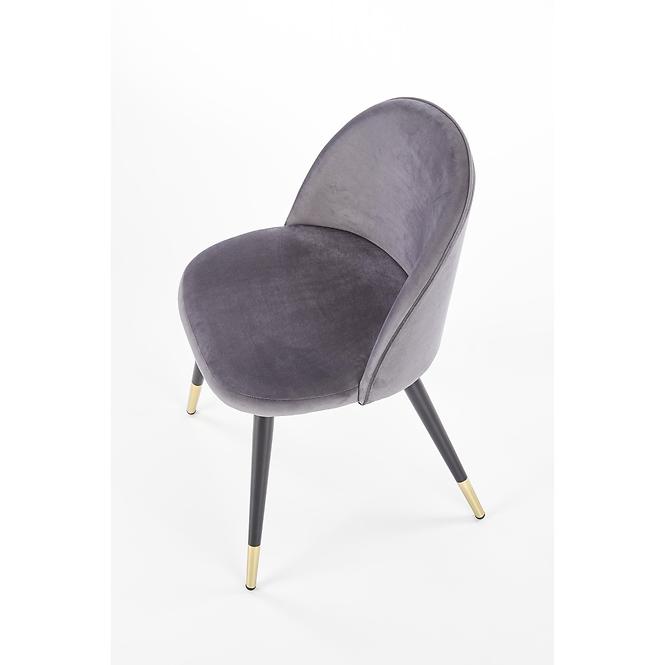Stolička K315 Velvet/Kov Šedá