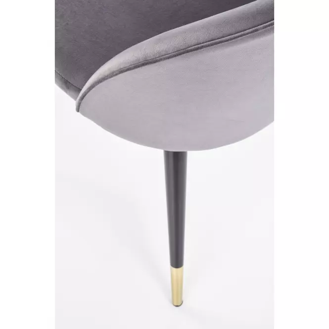 Stolička K315 Velvet/Kov Šedá
