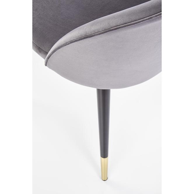 Stolička K315 Velvet/Kov Šedá