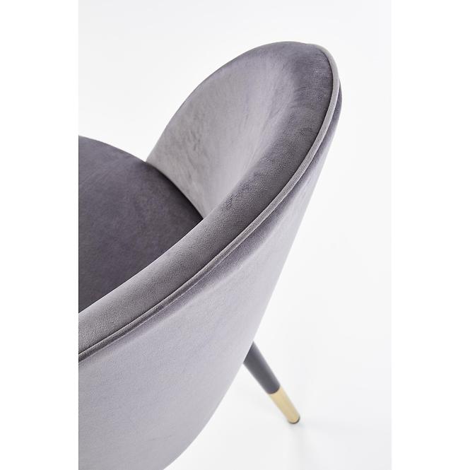 Stolička K315 Velvet/Kov Šedá