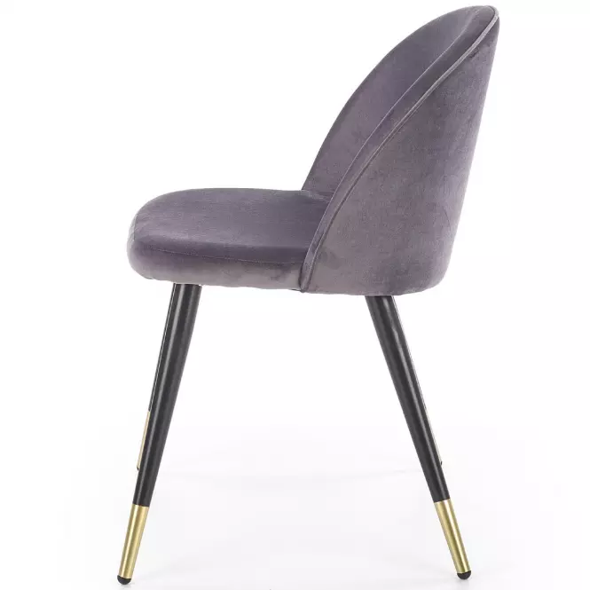 Stolička K315 Velvet/Kov Šedá