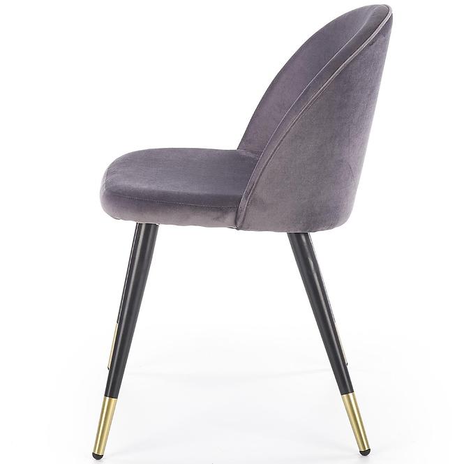 Stolička K315 Velvet/Kov Šedá