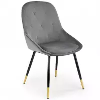 Stolička K437 Velvet/Kov Šedá