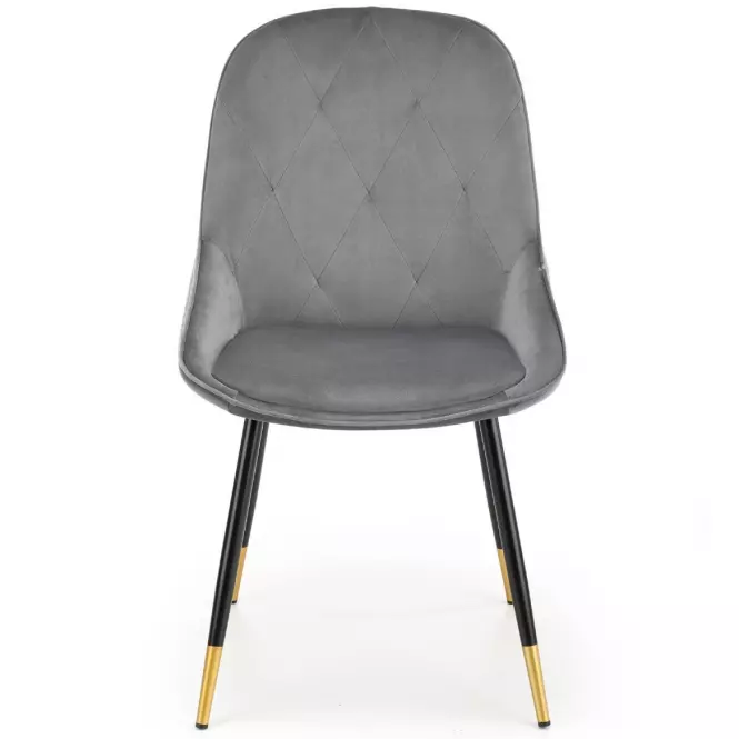 Stolička K437 Velvet/Kov Šedá