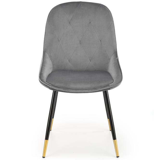 Stolička K437 Velvet/Kov Šedá