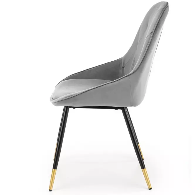 Stolička K437 Velvet/Kov Šedá