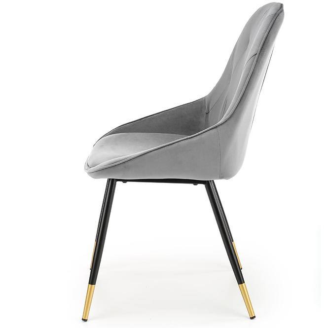 Stolička K437 Velvet/Kov Šedá