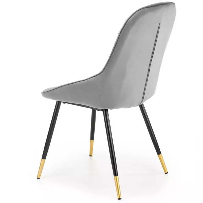 Stolička K437 Velvet/Kov Šedá