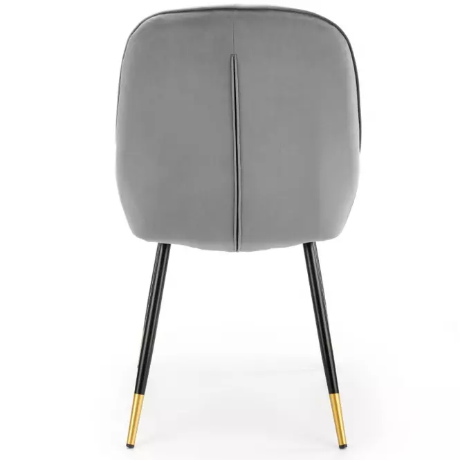 Stolička K437 Velvet/Kov Šedá