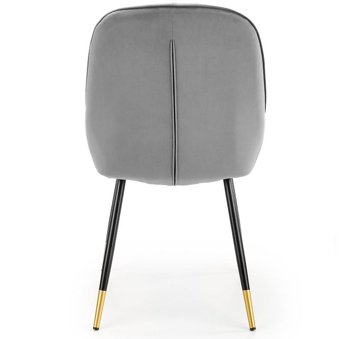 Stolička K437 Velvet/Kov Šedá