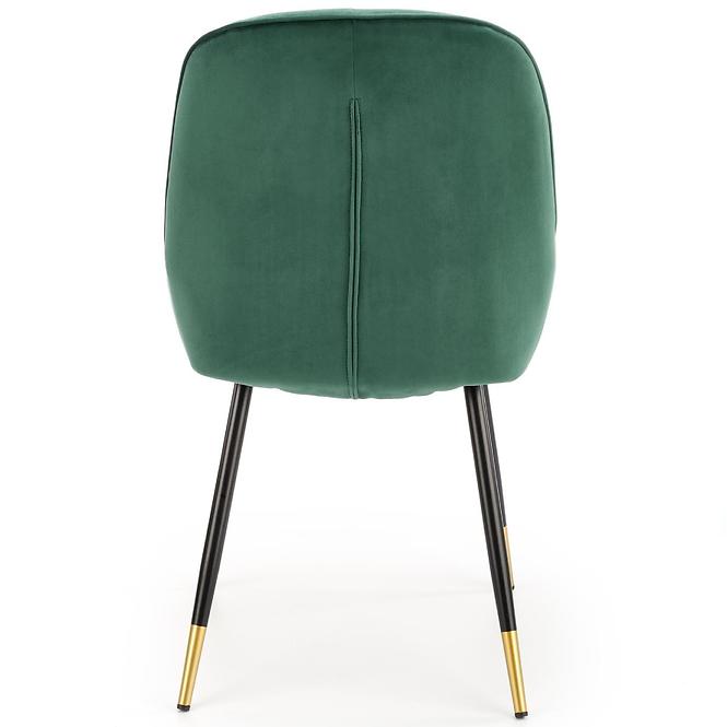 Stolička K437 Velvet/Kov Tmavozelený