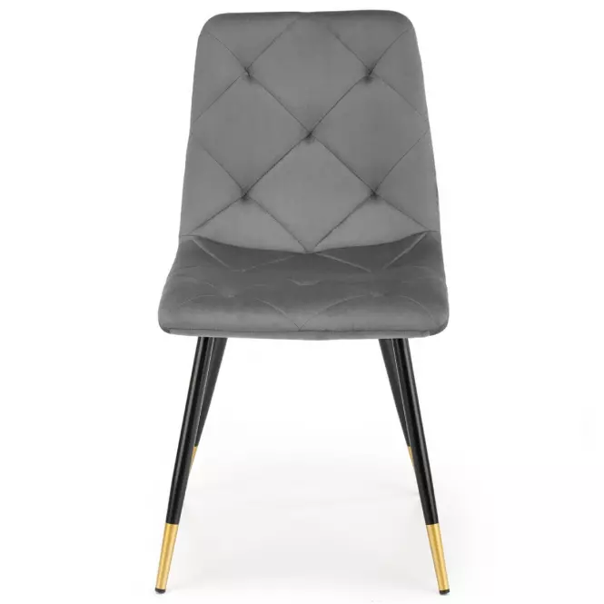 Stolička K438 Velvet/Kov Šedá