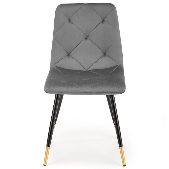 Stolička K438 Velvet/Kov Šedá