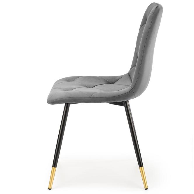 Stolička K438 Velvet/Kov Šedá