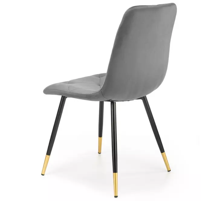 Stolička K438 Velvet/Kov Šedá