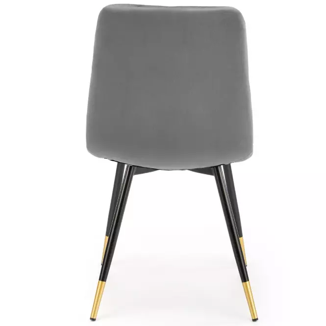 Stolička K438 Velvet/Kov Šedá