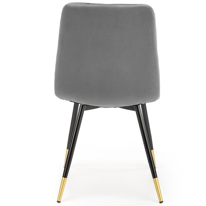 Stolička K438 Velvet/Kov Šedá