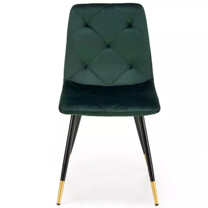 Stolička K438 Velvet/Kov Tmavozelený