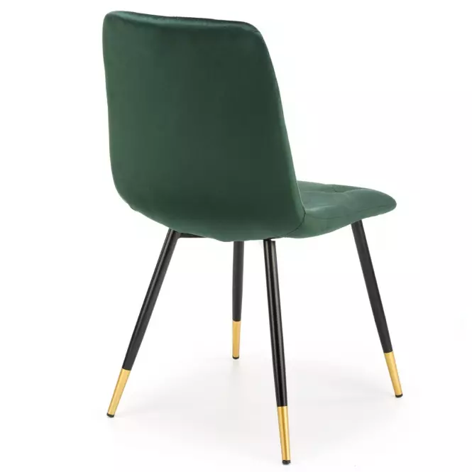Stolička K438 Velvet/Kov Tmavozelený