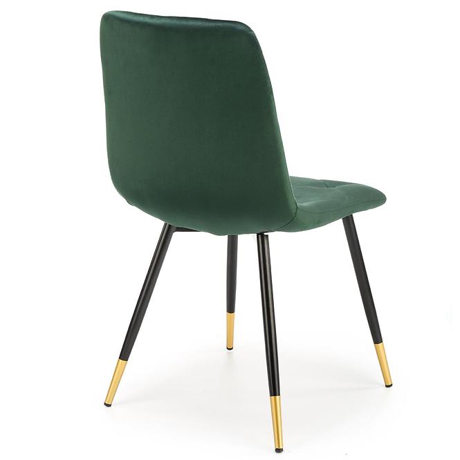 Stolička K438 Velvet/Kov Tmavozelený