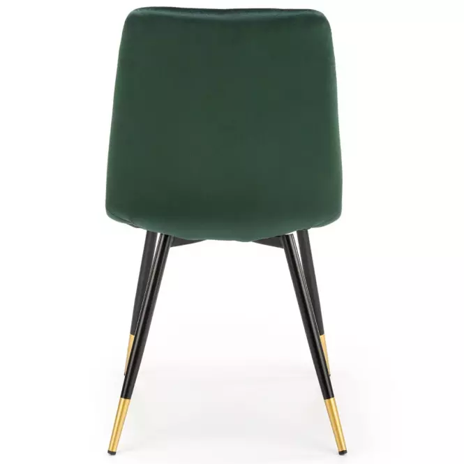 Stolička K438 Velvet/Kov Tmavozelený