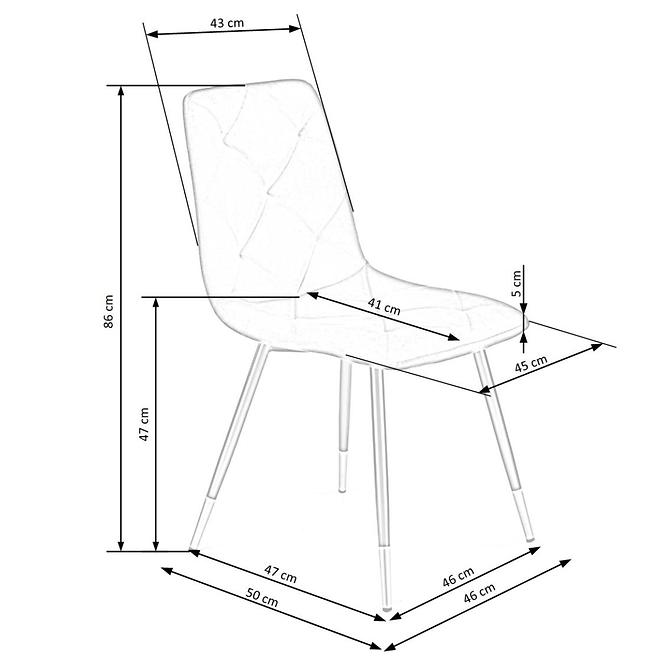 Stolička K438 Velvet/Kov Tmavozelený,7
