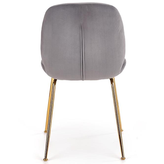 Stolička K381 Velvet/Chrome Šedá/Zlatý