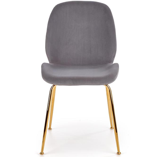 Stolička K381 Velvet/Chrome Šedá/Zlatý