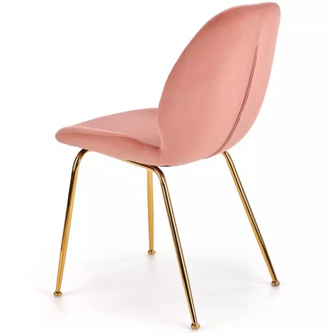 Stolička K381 Velvet/Chrome Ružová/Zlatý