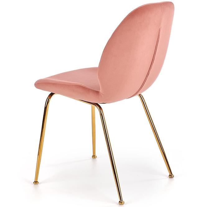 Stolička K381 Velvet/Chrome Ružová/Zlatý