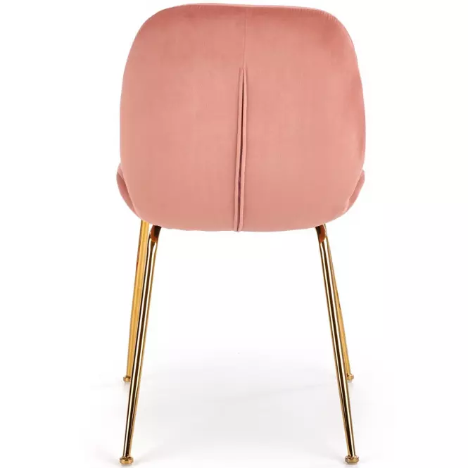 Stolička K381 Velvet/Chrome Ružová/Zlatý