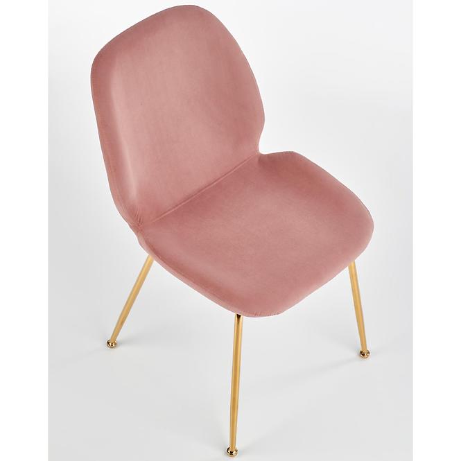 Stolička K381 Velvet/Chrome Ružová/Zlatý