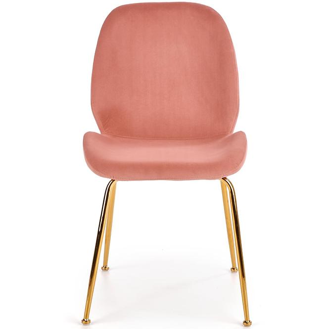 Stolička K381 Velvet/Chrome Ružová/Zlatý